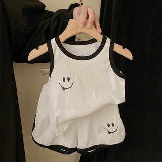 05- Bộ ba lỗ mặt cười cotton cho bé , bộ ba lỗ mặc hè mát lạnh co dãn cho bé trai bé trai bé gái