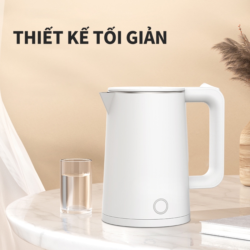 ICON Ấm Đun Nước Điện 2.3L Lòng Inox 304 - Đun Sôi Nhanh, Thiết Kế Đẹp, An Toàn & Tiện Lợi