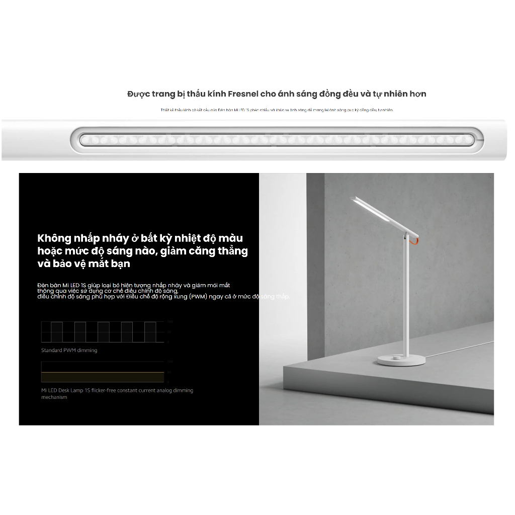 Đèn bàn Xiaomi Led Desk Lamp 1S Nhiệt độ màu 2600K-5000K 9W Kết nối App, Quang thông 520lm - Hàng chính hãng | BigBuy360 - bigbuy360.vn