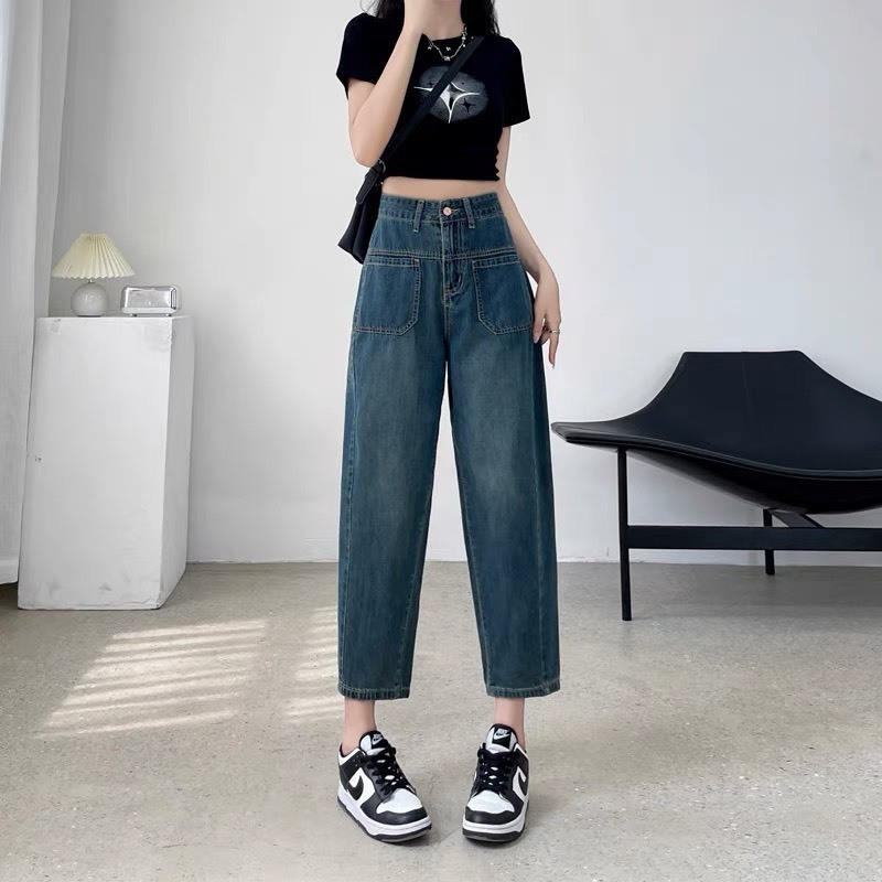 Quần Dài Bigsize Nữ Phong Cách Đơn Giãn ,Quần Dài Baggy Kiểu Dài Lưng Cao Dễ Phối Đồ J8
