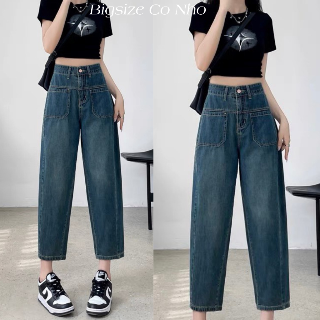 Quần Dài Bigsize Nữ Phong Cách Đơn Giãn ,Quần Dài Baggy Kiểu Dài Lưng Cao Dễ Phối Đồ J8