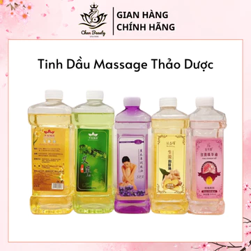 Tinh Dầu Massage Thảo Dược, Tinh Dầu Mát Xa Body Gừng Hoa Hồng Lavender Chai 500ml.Tinh Dầu Massage Gừng Ngải 180ml