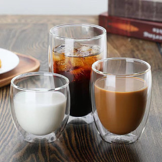 Cốc thủy tinh trong suốt 2 lớp chịu nhiệt 250ml - 350ml - 450ml