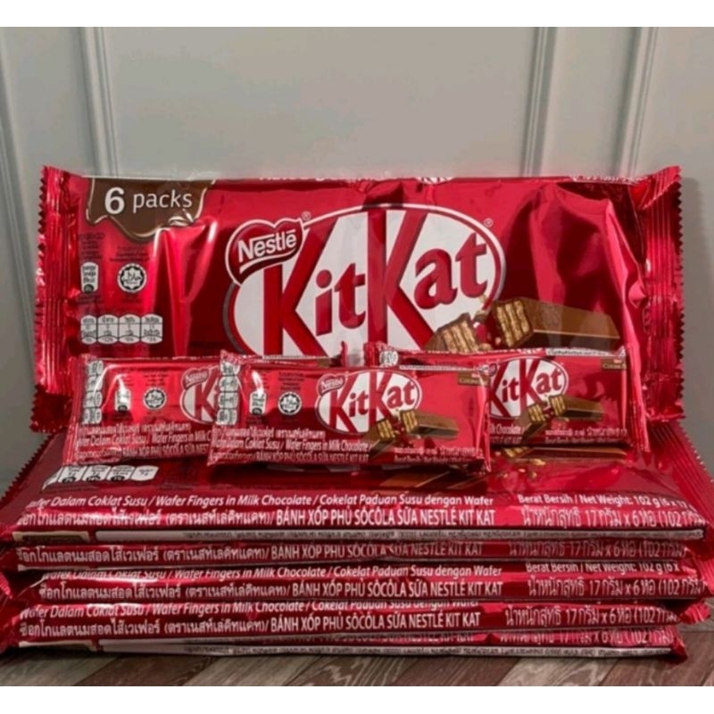 Bánh Sô Cô La KitKat Nestlé 17g Gói 6 Thanh | Shopee Việt Nam