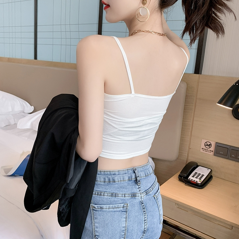 Áo 2 Dây Bigsize Nữ(58kg-95kg),Áo Kiểu Croptop Tay Ngắn Chéo Ngực Chất Vải Gân Tăm Đi Biển Đi Du Lịch G104