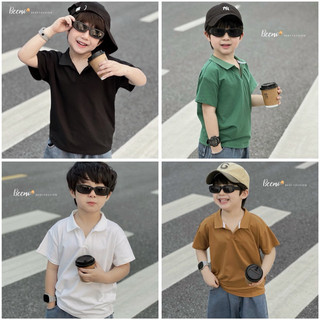 Áo polo cộc tay bé trai phong cách hàn quốc chất cotton thoáng mát mặc đi học đi chơi 1-6t (9-25kg) N0089 BUNNYKIDS