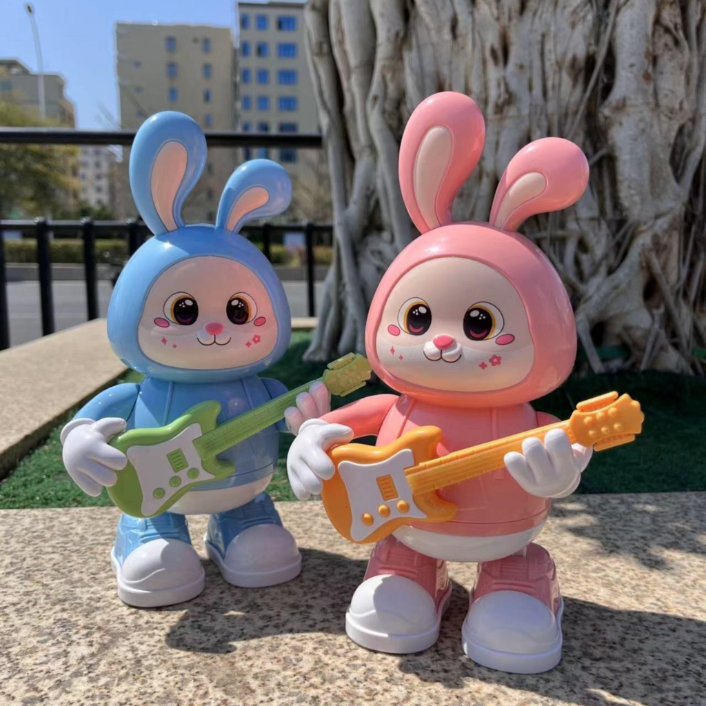 Đồ Chơi Thỏ Nhảy Múa Phát Nhạc Robot Đồ Chơi Đánh Đàn Guitar Vịt Đồ Chơi Cho Bé Vui Nhộn Có Đèn-Đồ Chơi Cho Bé PUKAPI