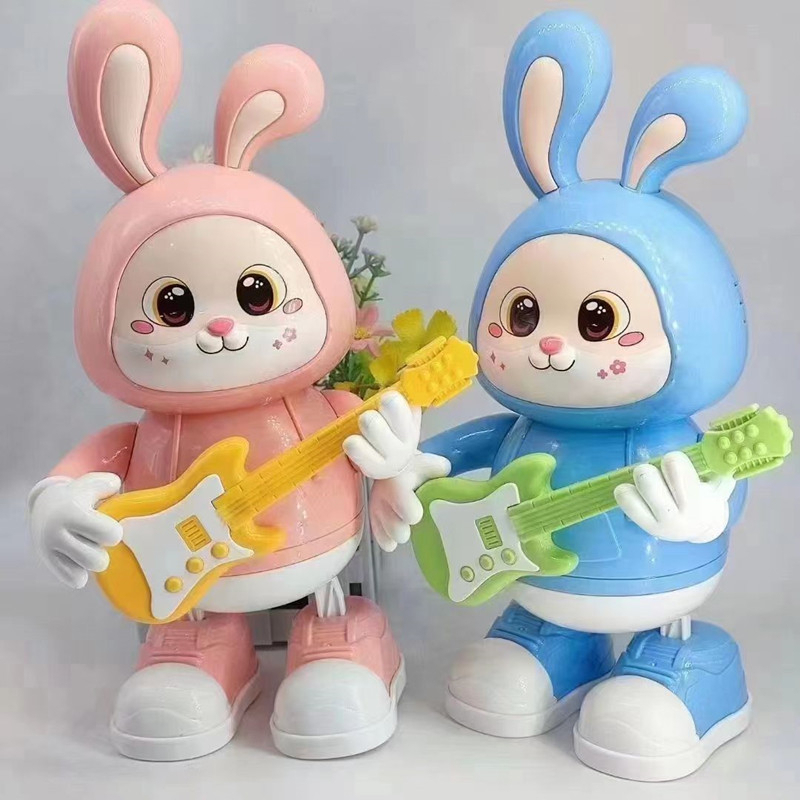 Đồ Chơi Thỏ Nhảy Múa Phát Nhạc Robot Đồ Chơi Đánh Đàn Guitar Vịt Đồ Chơi Cho Bé Vui Nhộn Có Đèn-Đồ Chơi Cho Bé PUKAPI