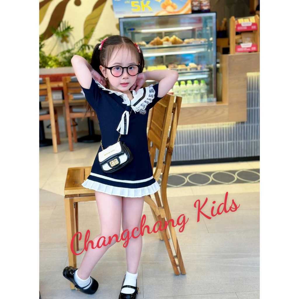 Đầm phối ren dập li phong cách Hàn Quốc cho mẹ và bé gái , đi chơi dự tiệc , đồ cặp mẹ và bé gái