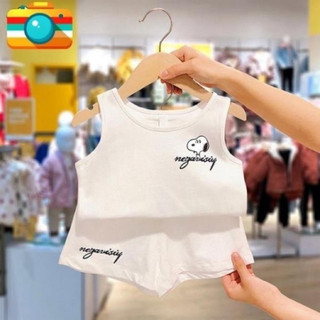 06- Set Bộ ba lỗ SNOOPY cotton dễ thương cho bé , quần áo  bộ mặc hè bé trai bé gái