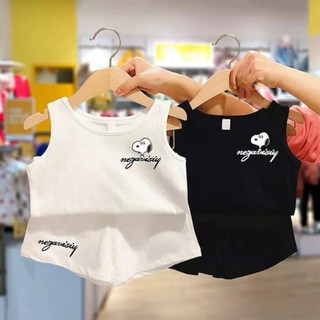 06- Set Bộ ba lỗ SNOOPY cotton dễ thương cho bé , quần áo  bộ mặc hè bé trai bé gái