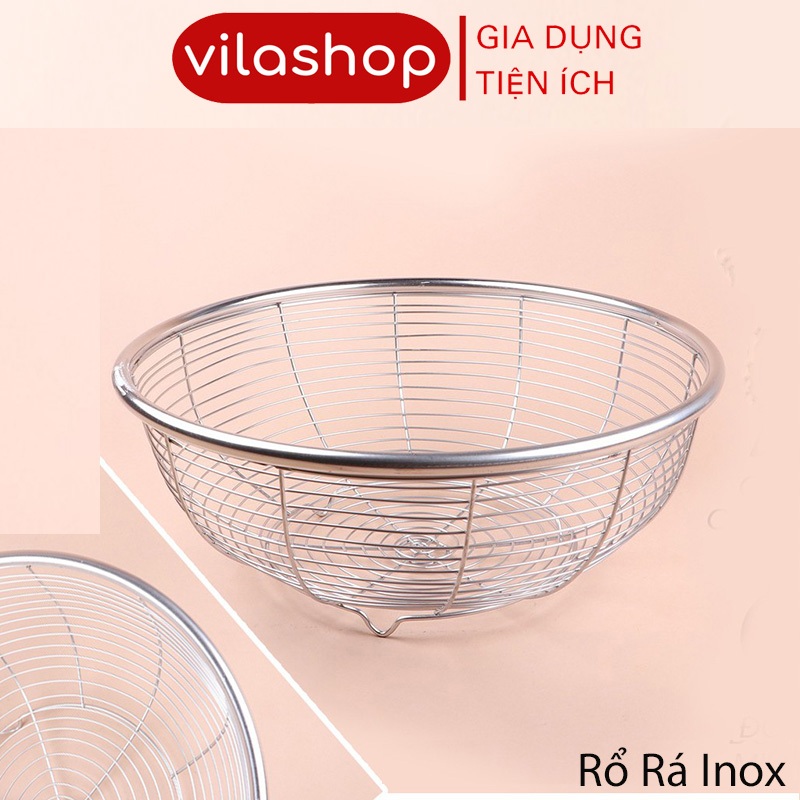 Rổ Rá Inox Nan Thưa Vila, Rổ Rá Inox Có Chân Dùng Rửa Rau Củ Quả, Đựng ...