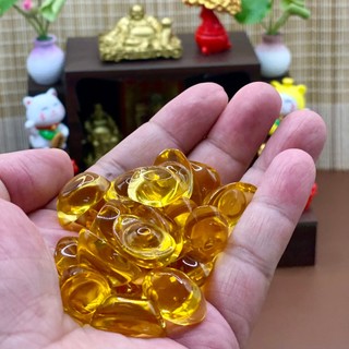 Thỏi vàng pha lê thần tài may mắn Loại 2cm to cao cấp