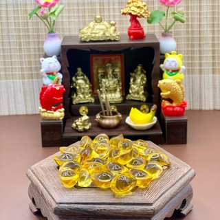 Thỏi vàng pha lê thần tài may mắn Loại 2cm to cao cấp
