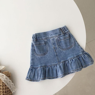 Chân váy jean bé gái đuôi cá cách điệu sz 12-22kg, chân váy cho bé gái
