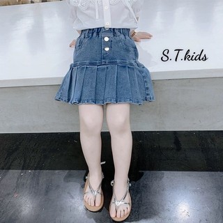 Chân váy jean bé gái đuôi cá cách điệu sz 12-22kg, chân váy cho bé gái