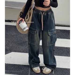 Quần jean cho bé gái sz 15-40kg ống xuông, quần jean ống rộng túi hộp hiphop, quần bò cho bé gái
