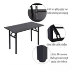 Bàn Xếp Gấp Gọn Tiện Lợi Vững Chắc, Giao Hàng Lắp Sẵn – Bàn Học Tập & Làm Việc Cao Cấp, Đế Chân Tùy Chỉnh Cân Bằng — ảnh 6