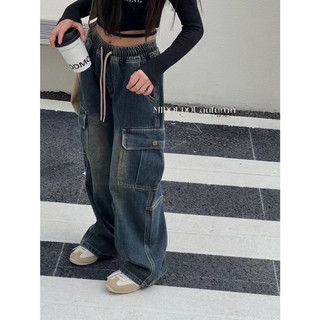 Quần jean cho bé gái sz 15-40kg ống xuông, quần jean ống rộng túi hộp hiphop, quần bò cho bé gái