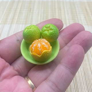 Dĩa cam Dĩa Quýt mô hình trang trí bàn thờ thổ địa mini