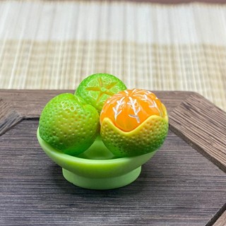Dĩa cam Dĩa Quýt mô hình trang trí bàn thờ thổ địa mini