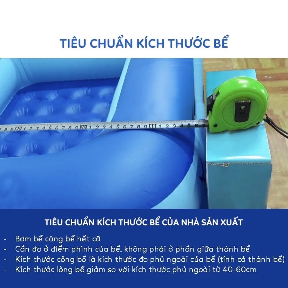 Bể bơi, phao bơi hình chữ nhật cho bé đủ kích thước