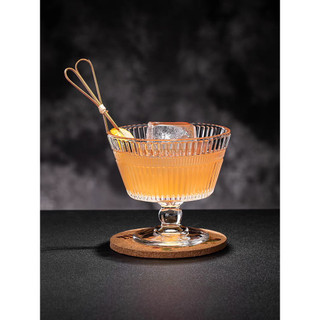 Bộ 6 Ly thủy tinh 255ml, ly đựng kem có chân, ly uống cocktail trong quán cà phê, quán bar, pub