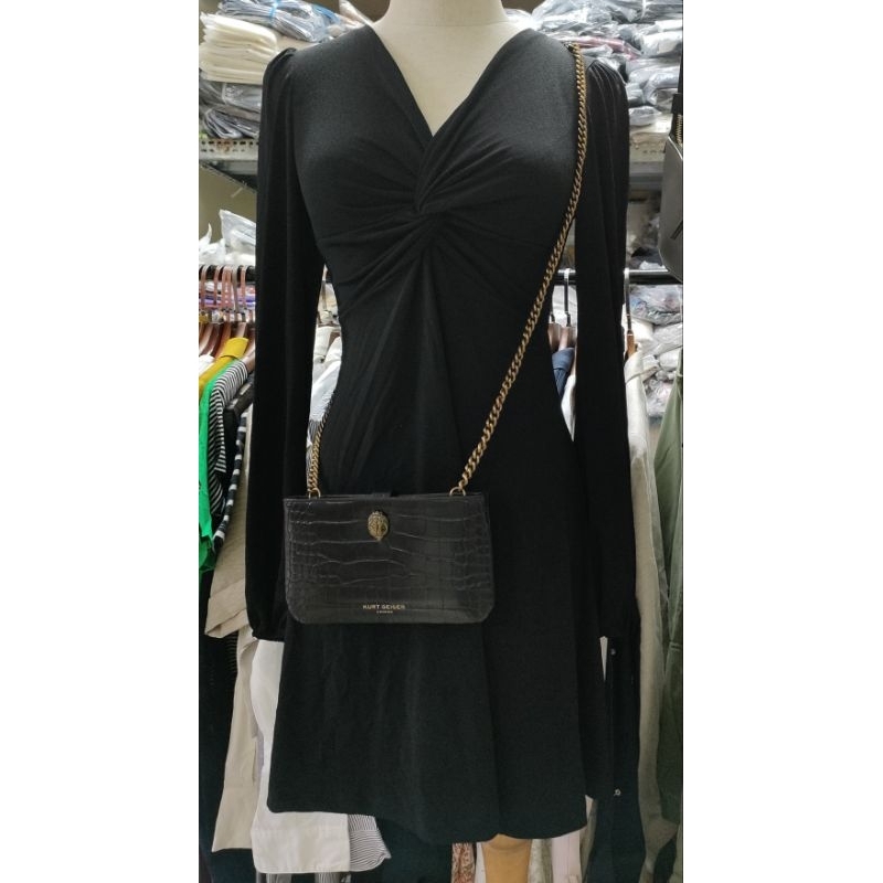 (Sale) Đầm đen tay dài Mng0 dư xịn