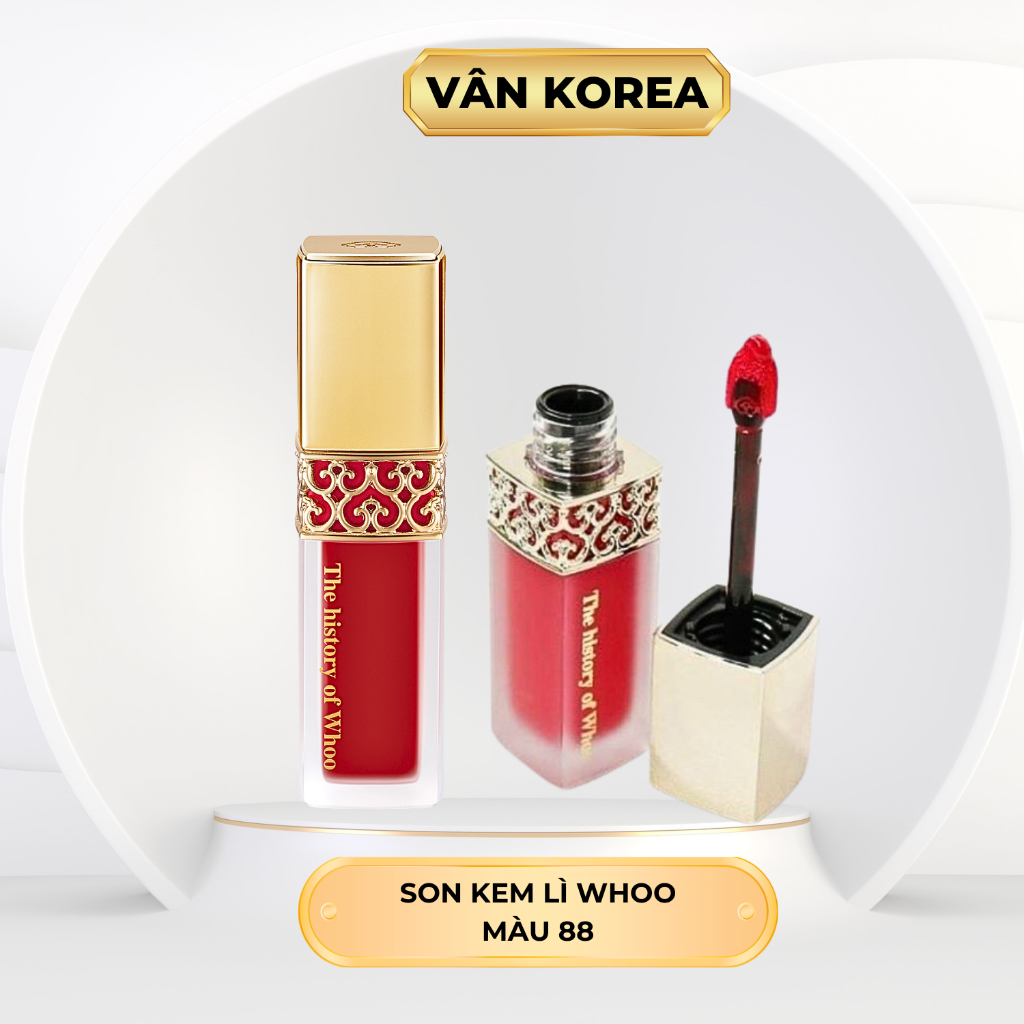 Son kem lỳ Whoo Gongjinhyang Mi Velvet Lip Liquid 2.1g (Màu 88 - đỏ ...