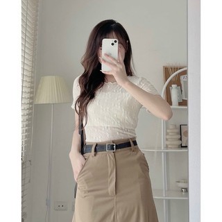 Áo lưới ren HOA VIỀN NỔI BUỘC DÂY LƯNG SEXY