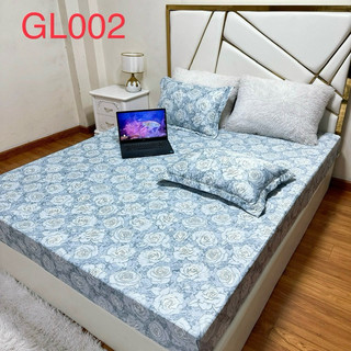 Bộ Ga Gối Lụa Thái , ga cùng  màu và vỏ gối có hình mềm mịn mát bo chun đủ kích thước