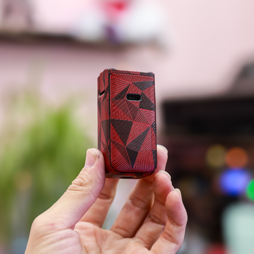 Skin dán DJI Osmo Pocket 3 mẫu Nordic đỏ | Film 3M vân nổi | Có custom theo yêu cầu | Miếng dán bảo vệ chống xước