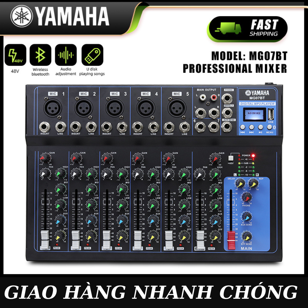 Mixer Yamaha F7 USB, Bàn Trộn Âm Thanh Chuyên Nghiệp, Hát Livestream ...