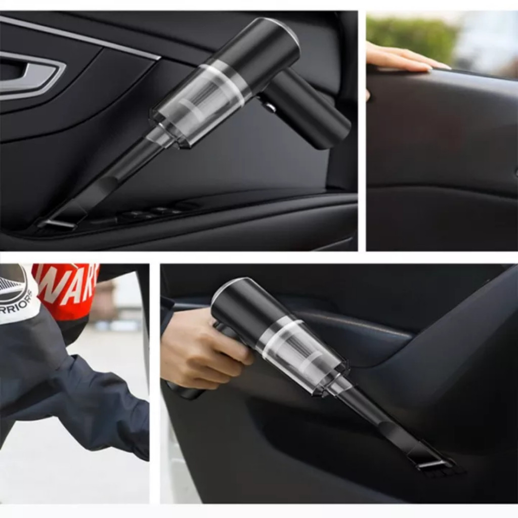 Máy Hút Bụi Cầm Tay Mini 3in1 Đời Mới Nhất. Hút Bụi Ô Tô Giường Đệm Sạc Cổng Tiếp Nối USB Tiện Nghi Nhỏ Gọn-Máy Đời Mới