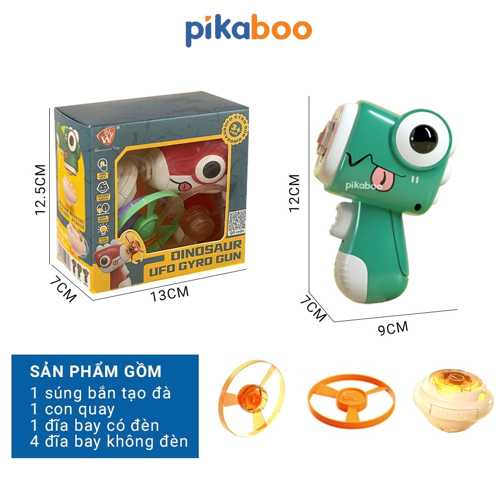 Ảnh Đồ chơi con quay vô cực khủng long đĩa bay phát sáng cao cấp Pikaboo đơn giản thú vị không dùng pin 3