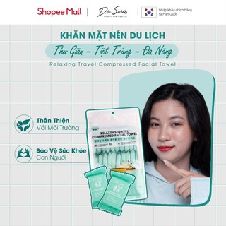 Gói 30 viên khăn mặt nén Hàn Quốc 24*30cm cotton tiệt trùng UV, tiện lợi, gọn nhẹ du lịch DR.SERA
