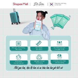 Gói 30 viên khăn mặt nén Hàn Quốc 24*30cm cotton tiệt trùng UV, tiện lợi, gọn nhẹ du lịch DR.SERA