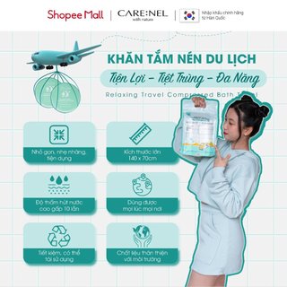 [TẶNG KHĂN MẶT] Khăn tắm nén du lịch cotton tiệt trùng UV chính hãng Hàn Quốc DR.SERA 70x140(16 cái)