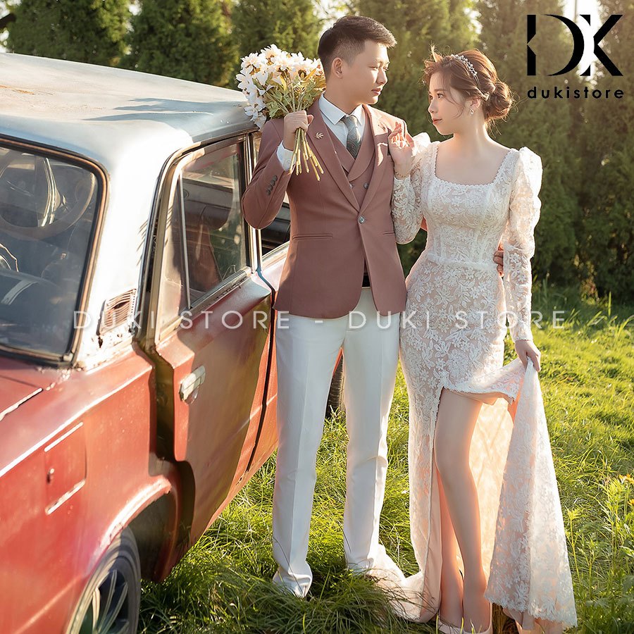 Bộ vest nam chú rể áo vest cưới màu hồng DKR0020 - DUKI STORE | Shopee ...