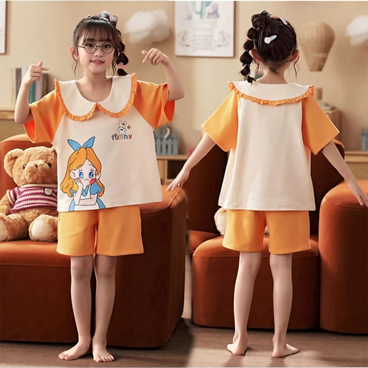 Bộ đồ bé gái size đại BEESHOP set pijama cổ bèo cho bé H25054