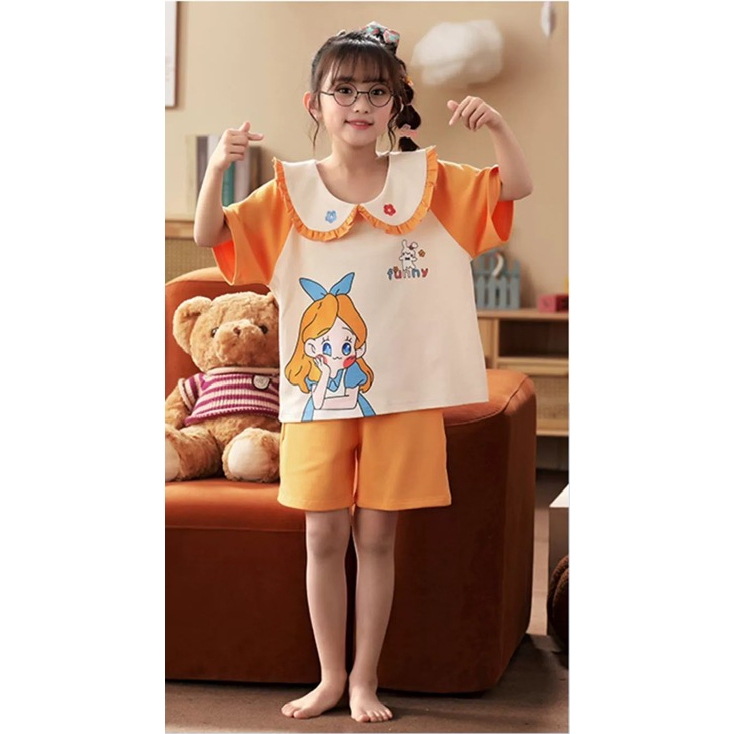 Bộ đồ bé gái size đại BEESHOP set pijama cổ bèo cho bé H25054