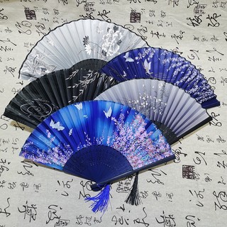 Quạt Cổ Trang Cầm Tay Vải Xếp Gấp Gọn Phong Cách Trung Hoa DDQ33