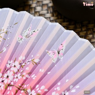 Quạt Cổ Trang Cầm Tay Vải Xếp Gấp Gọn Phong Cách Trung Hoa DDQ33