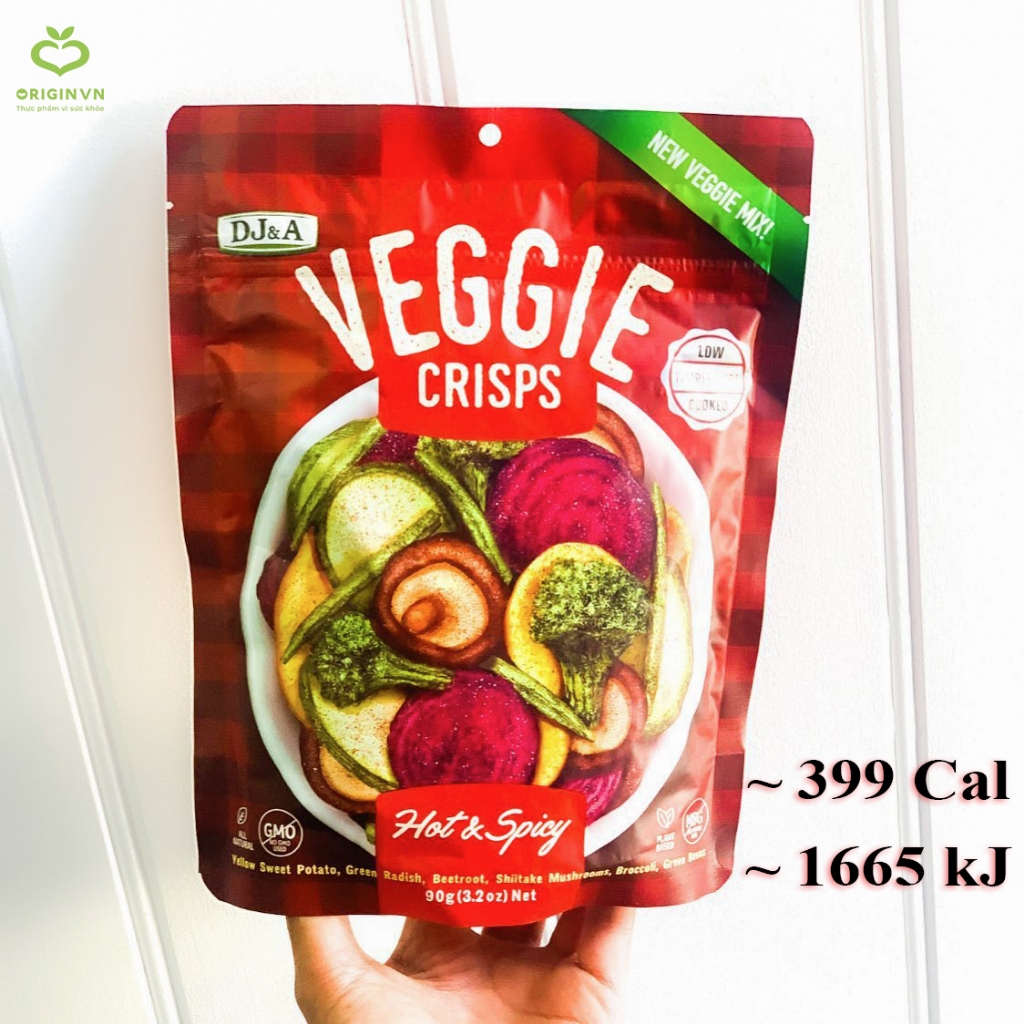 Ảnh Rau củ sấy giòn vị cay DJ&A 90g  - Tốt cho sức khỏe - Ăn vặt văn phòng bổ sung chất xơ - Nhập khẩu Úc chính hãng 3