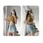 Chân váy quần jean, chân váy ngắn chữ A phom cách điệu túi xách phia sau - Gem Boutique - Jen Skirt