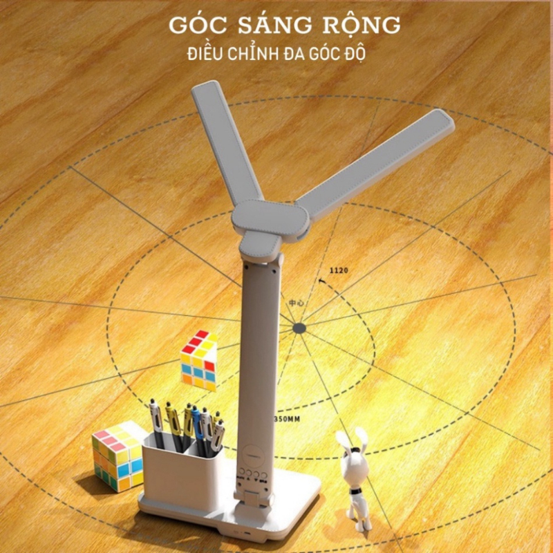 Đèn LED Để Bàn Đa Năng, Đèn Học Để Bàn Chống Cận Cao Cấp Với 3 Màu Sáng Và Đồng Hồ LCD Sắc Nét SP24