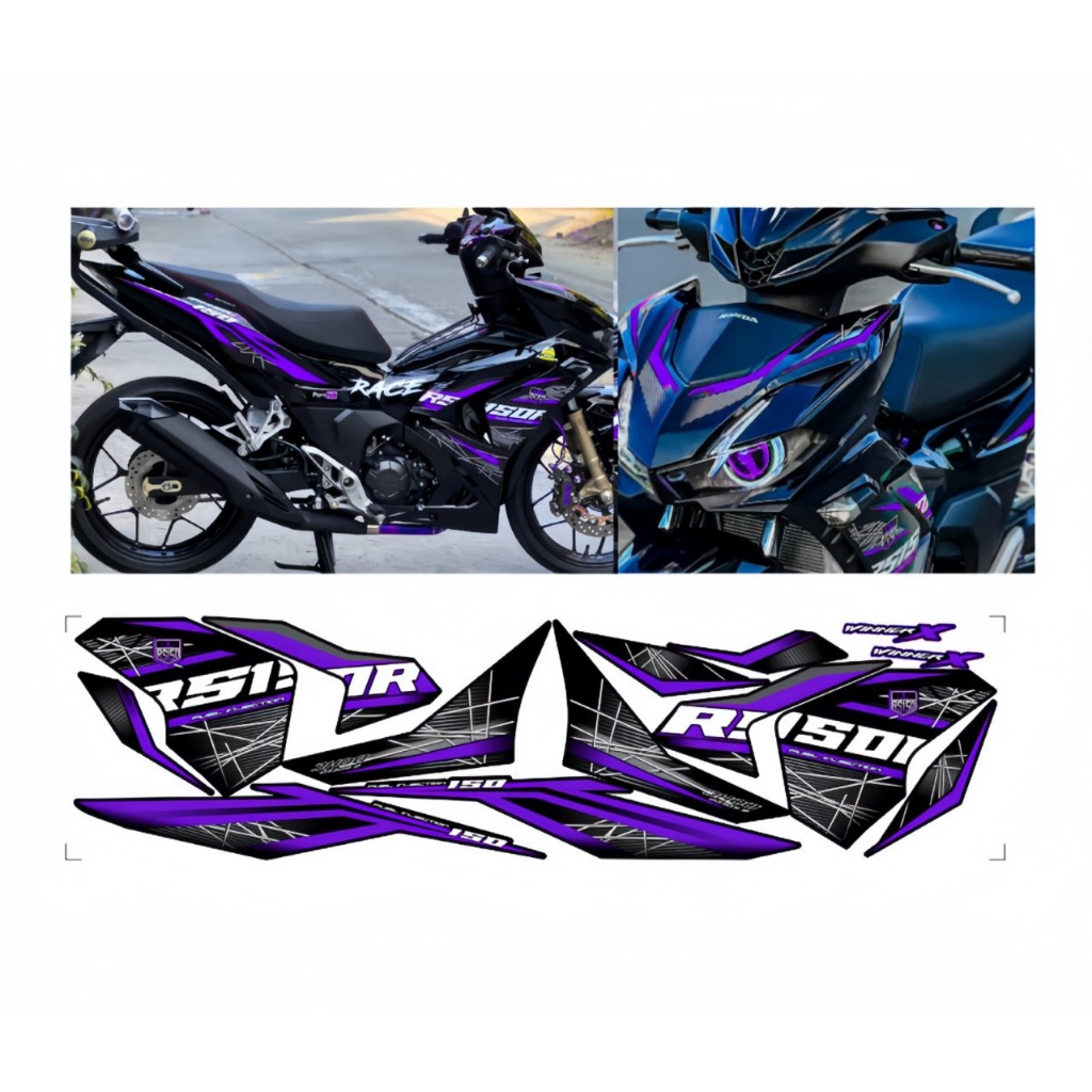 Tem rời WINNERX V3,cao cấp chất liệu in PPF,chống nước,không phai màu,thích hợp nền đen.