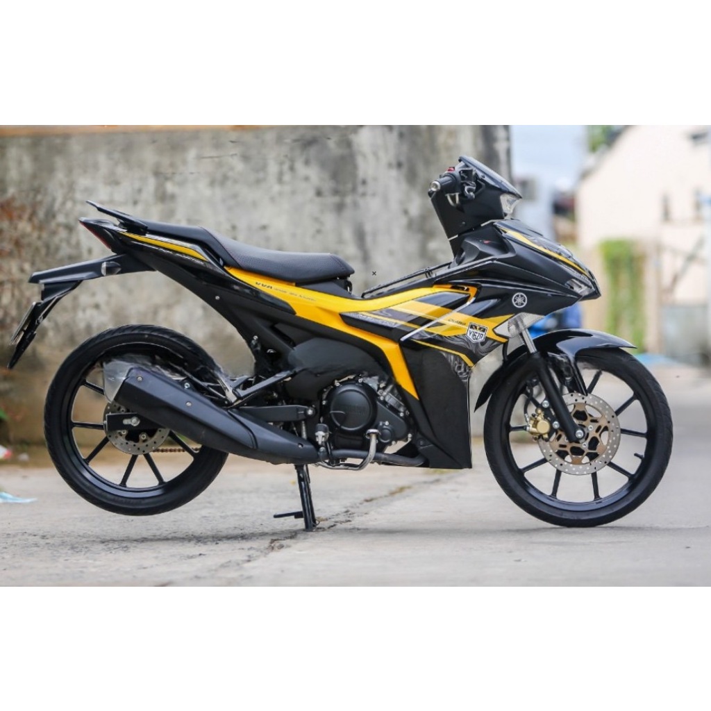 Tem rời exciter 155 mâu y16zr,cao cấp,chất liệu in PPF,chống nước,không phai màu,thích hợp nền vàng đen