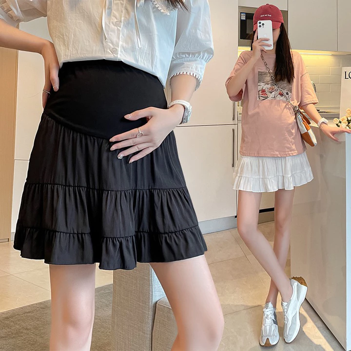 Chân Váy Bầu Xòe 💞𝑭𝑹𝑬𝑬𝑺𝑯𝑰𝑷💞 Chân Váy Xòe Dáng Ngắn Hàng Quảng Châu Siêu Đẹp Cho Mẹ Bầu - QL3