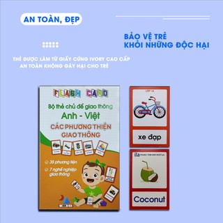 Bộ Thẻ học thông minh❤ Flashcard ❤ In tên bé, tên trường lên thẻ, 7 chủ đề lựa chọn